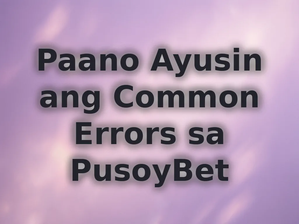 Gabay sa pag-aayos ng error